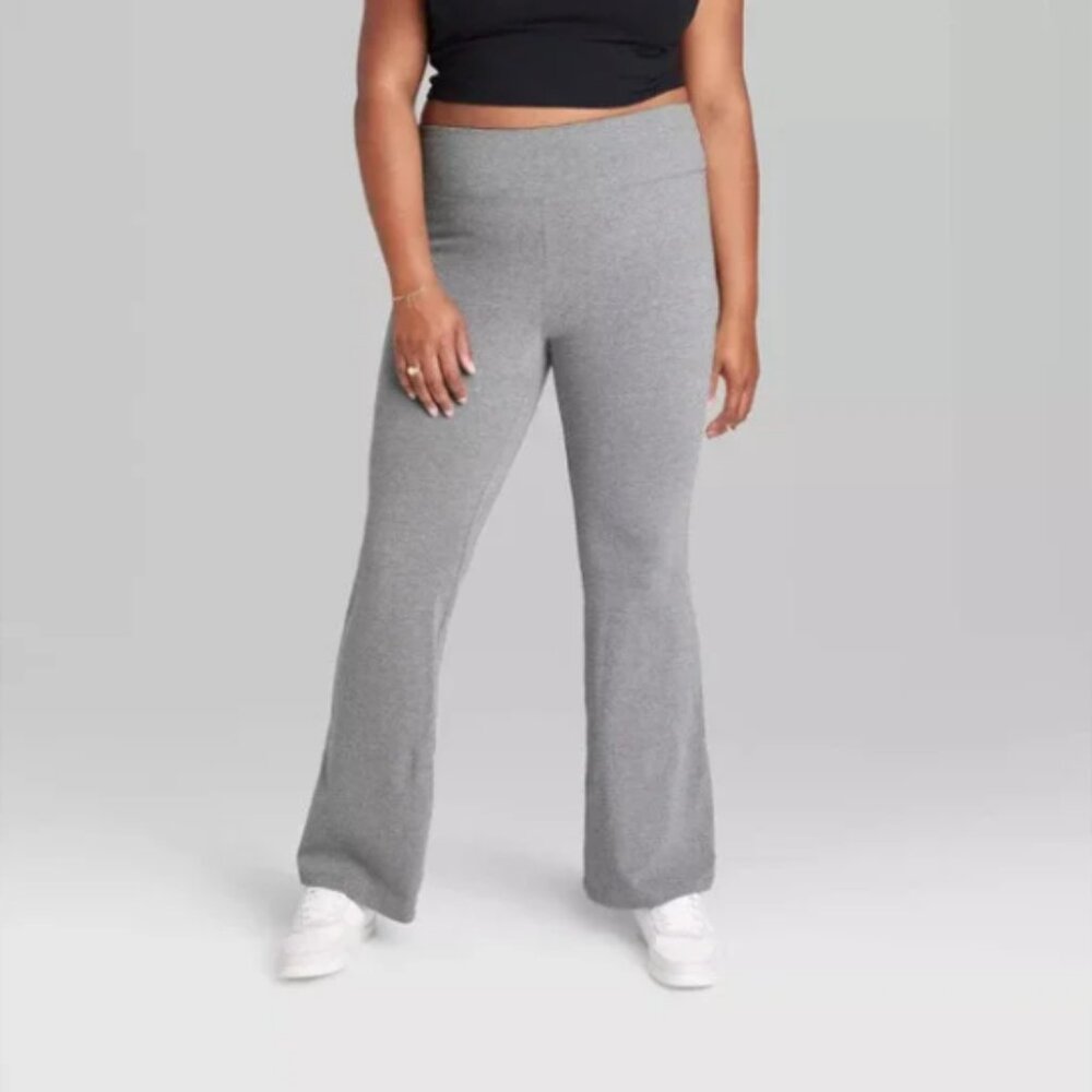 Wild Fable Women's High-Waisted Flare Leggings - Gray Size XXL NWT